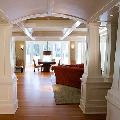 view of hallway to living room