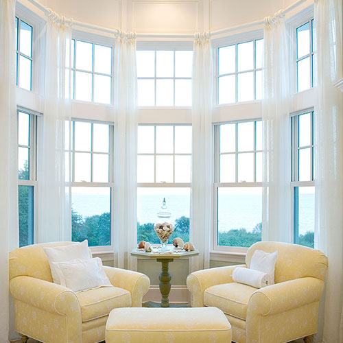 interior window seating overlooking water
