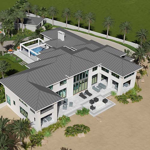 aerial view of the beach