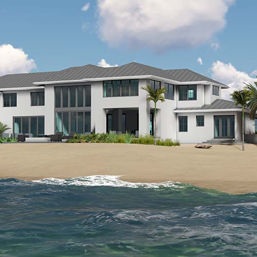 back exterior rendering