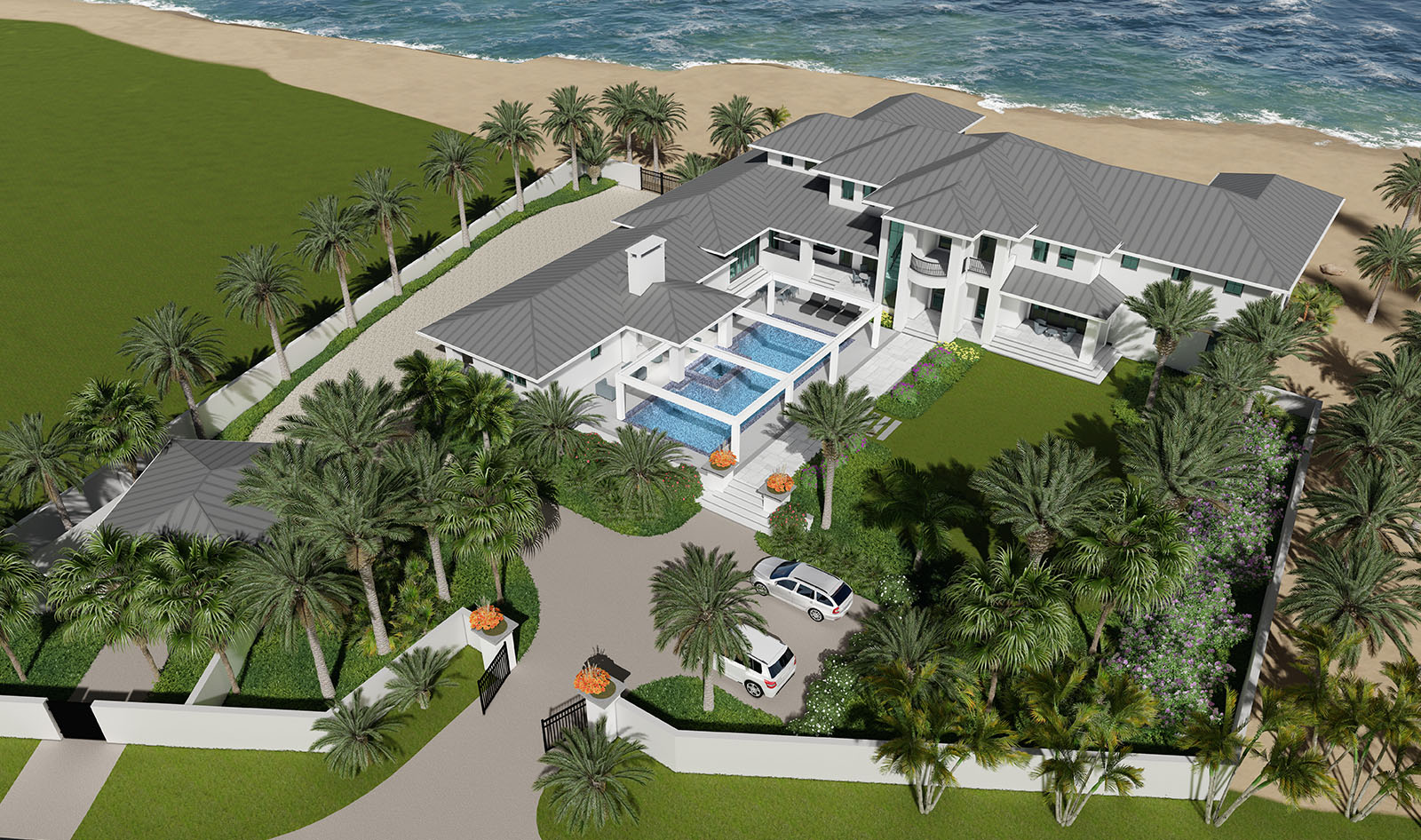 aerial view of property